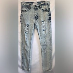 Track 23 Men’s Skinny Fit Jeans Distressed Light Wash Size 32x32